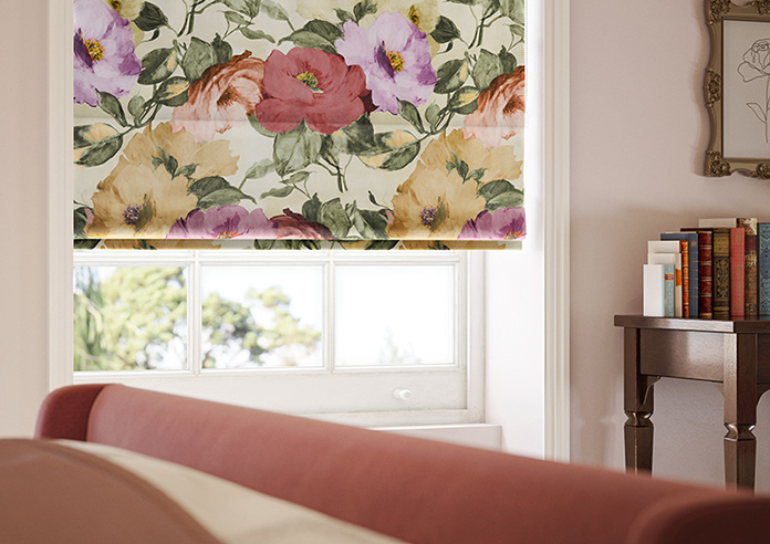 Amelia Faux Silk, Berry Blush - Twist&Fit Roman Blind - Image 5